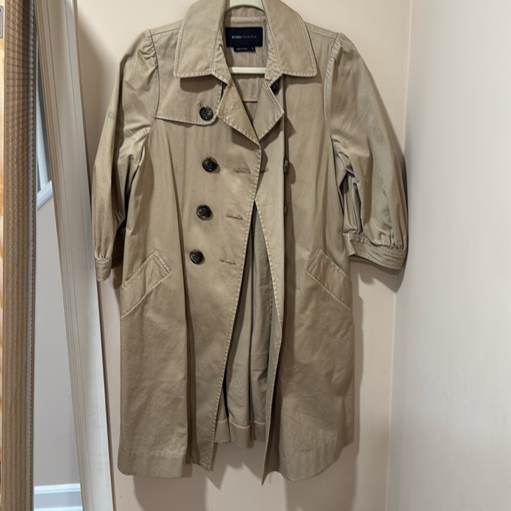 BCBG Max Azaria Trench Coat size small - Picture 3 of 6